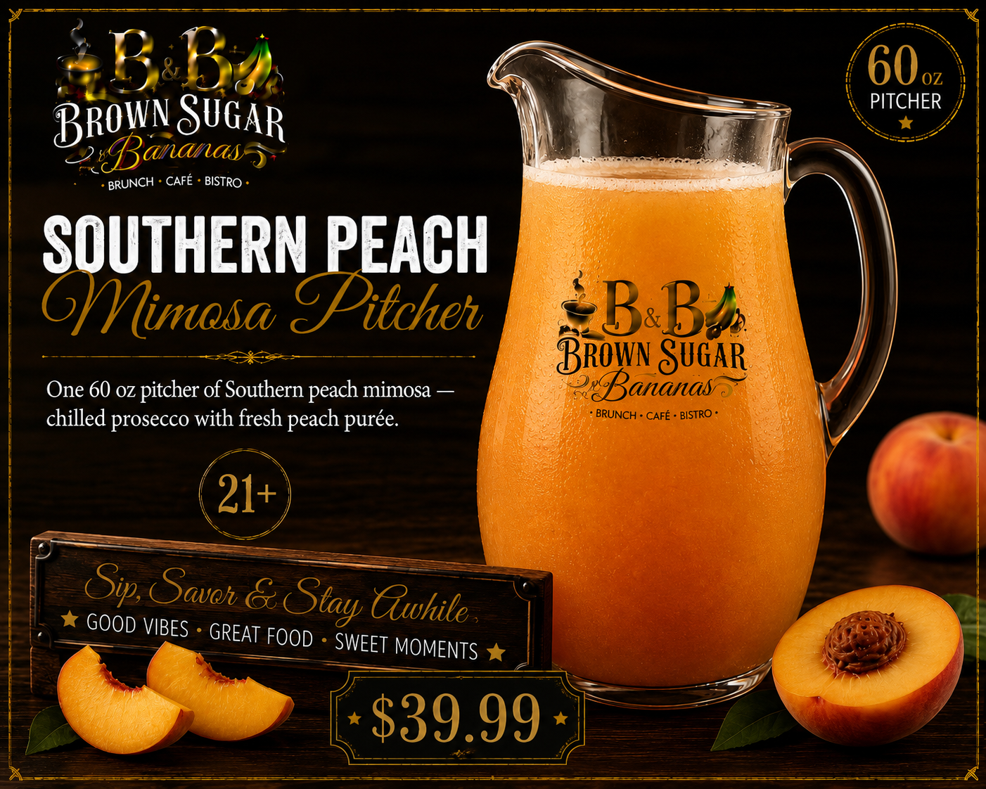 Southern Peach Mimosa Pitcher