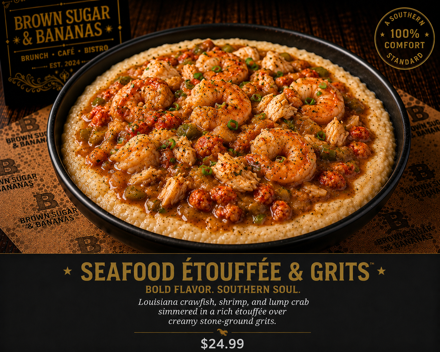 Seafood Étouffée & Grits™