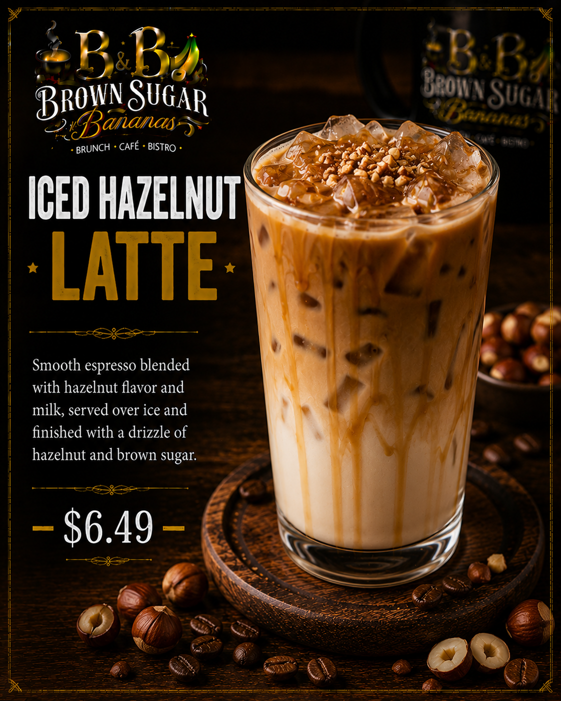 Iced Hazelnut Latte