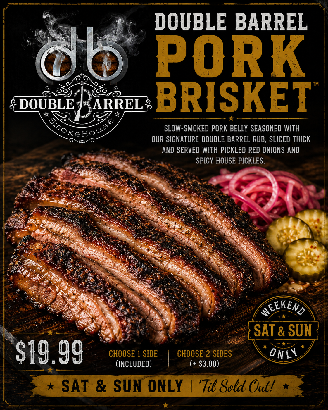 Double Barrel Pork Brisket™
