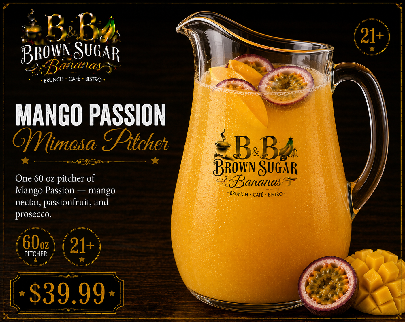 Mango Passion Mimosa Pitcher