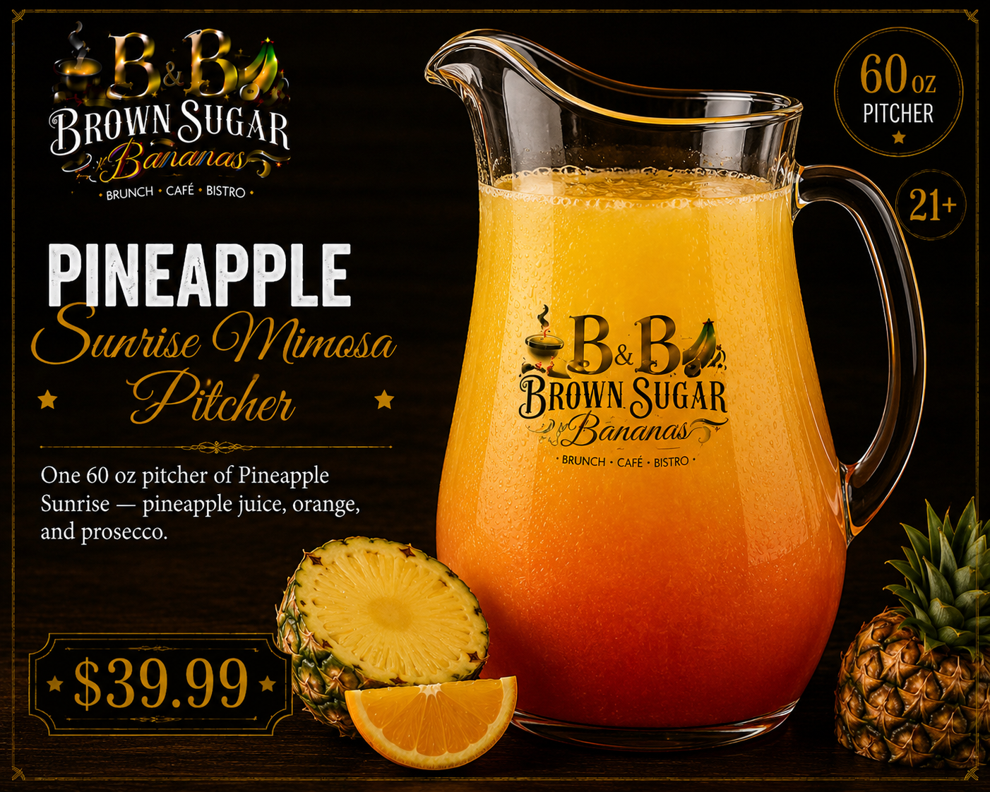 Pineapple Sunrise Mimosa Pitcher