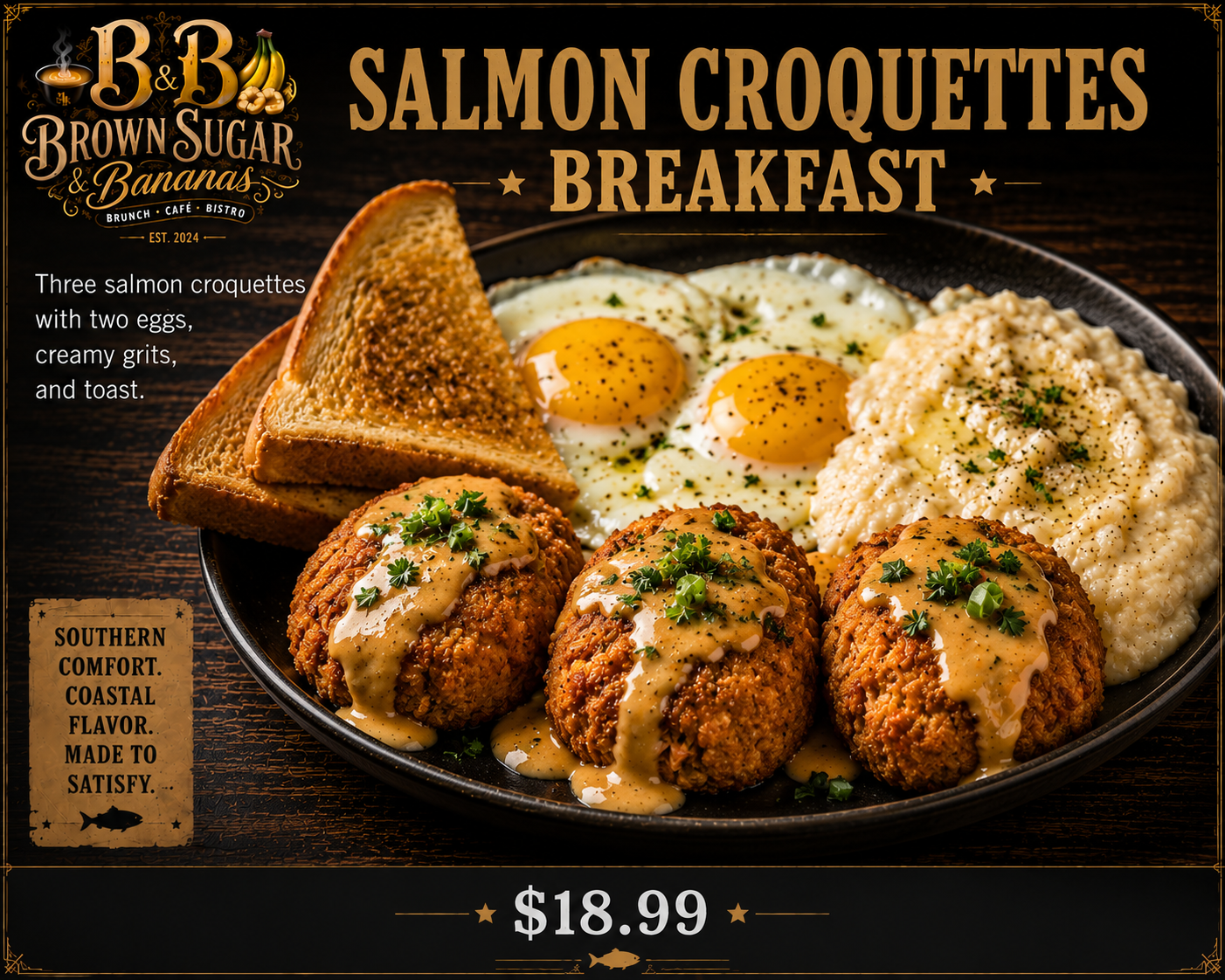 Salmon Croquettes Breakfast