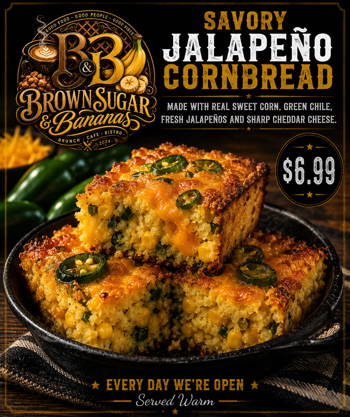 Savory Jalapeño Cornbread